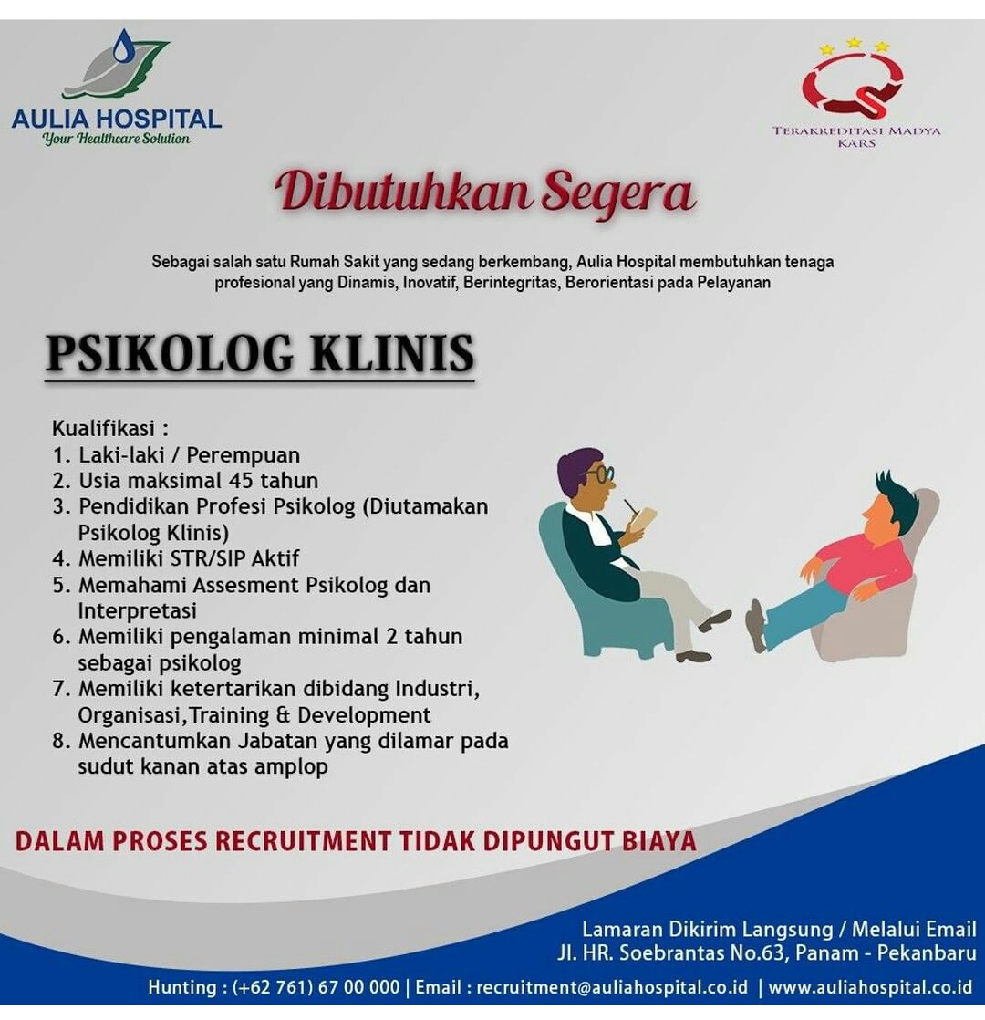 Lowongan Kerja Psikologi Di Rumah Sakit