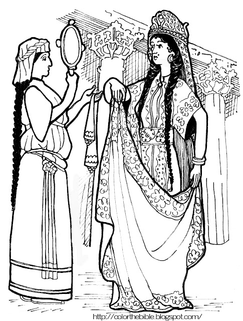 queen esther and mordecai coloring pages - photo #48