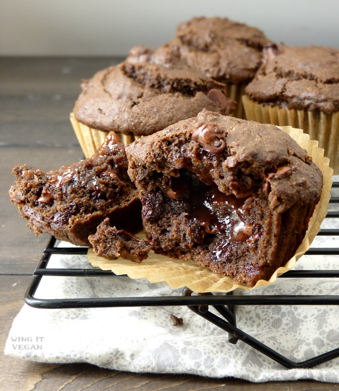 SmallBatch Chocolate Muffins with Strawberry Jam
