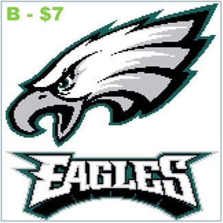 EASY PATTERNS: Philadelphia Eagles cross-stitch pattern