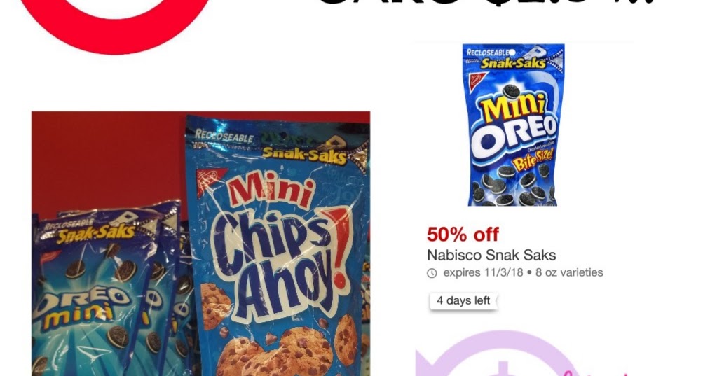 Nabisco Snack Saks 1.04 At Target 🎯!!