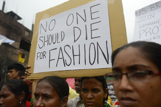 Tekstilarbeidere i Bangladesh i protest mot utnyttelse av mennesker i tekstilindustrien