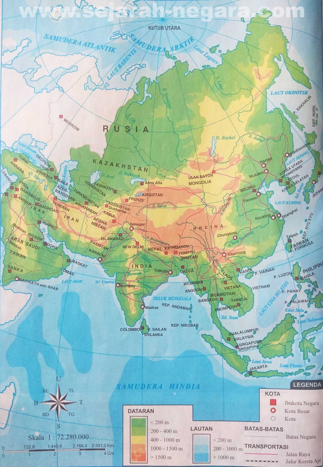 Peta Benua Asia Lengkap Web Sejarah | Images and Photos finder