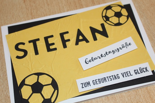 Geburtstagskarte für Fußballfan  Yvonnes Stempelblog
