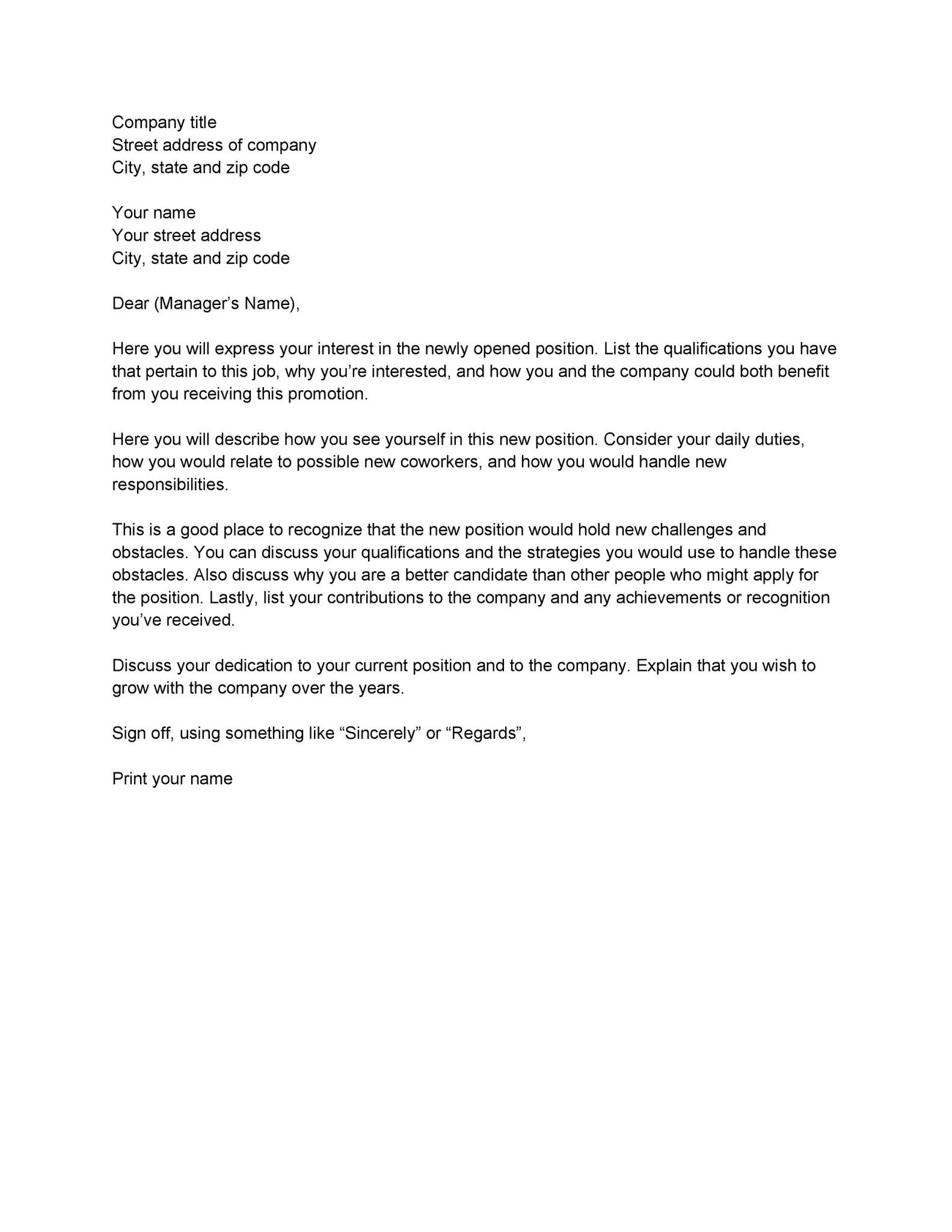 cover letter to show interest in a company