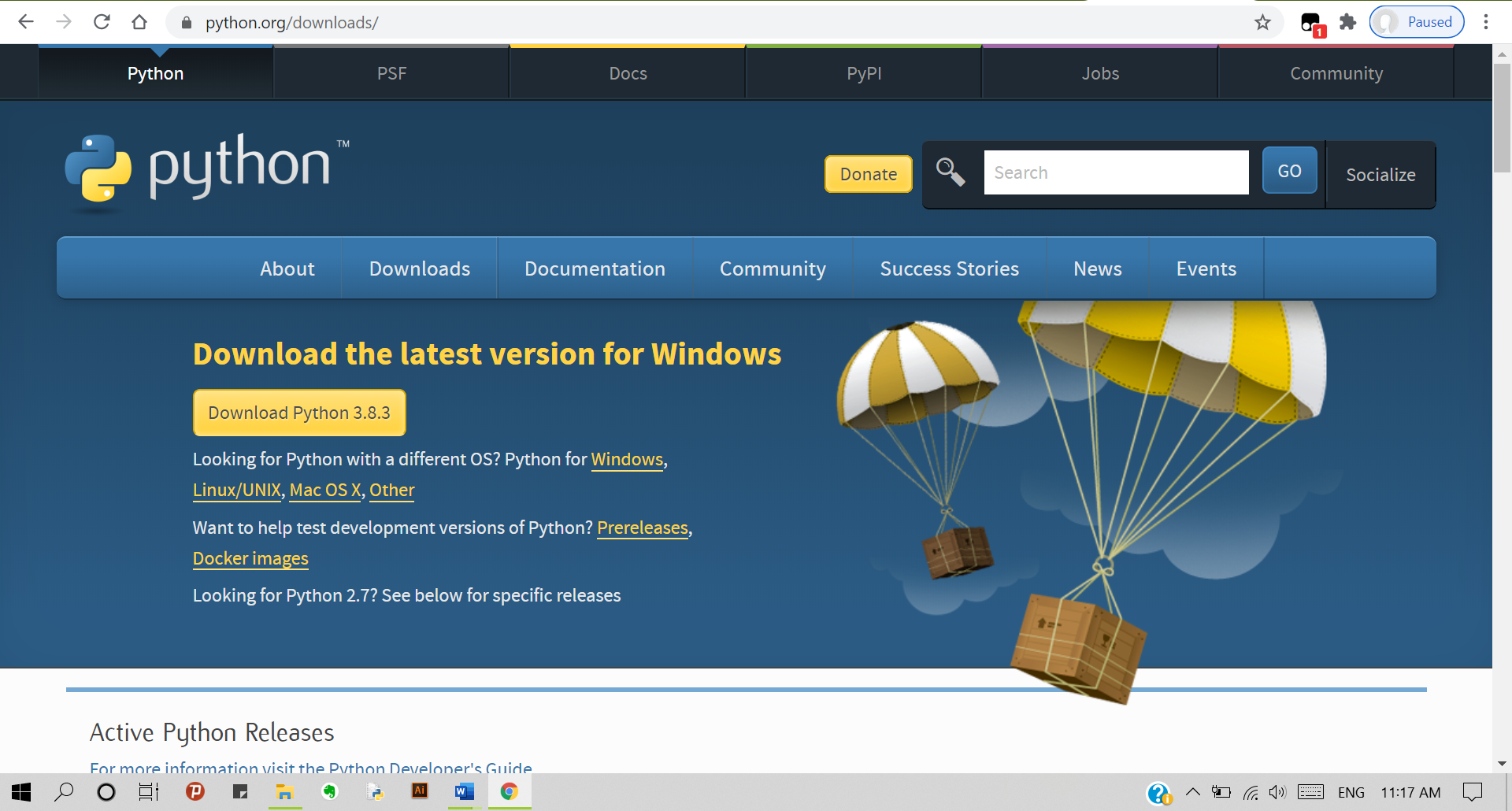 Python Installation and theme setup
