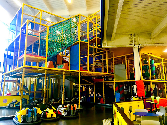 View towards a large soft play frame at 360 play Basildon
