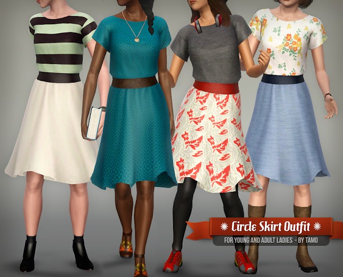 [TS3] Circle Skirt Outfit