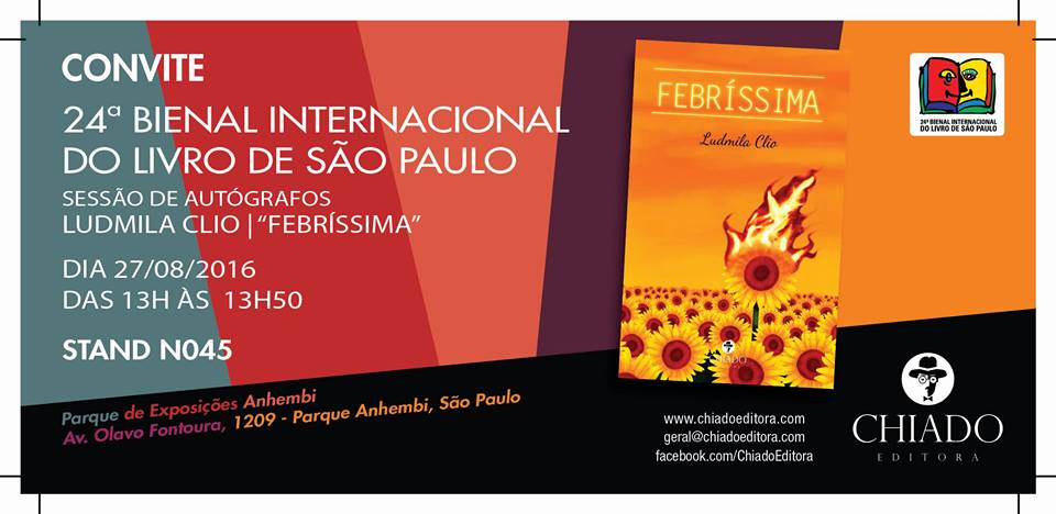 livro Febríssima Ludmila Clio - Bienal SP - Tamaravilhosamente