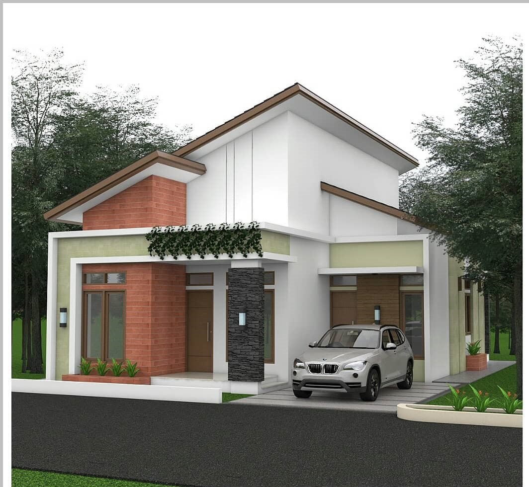 15+ Model Rumah Atap Miring Satu Arah