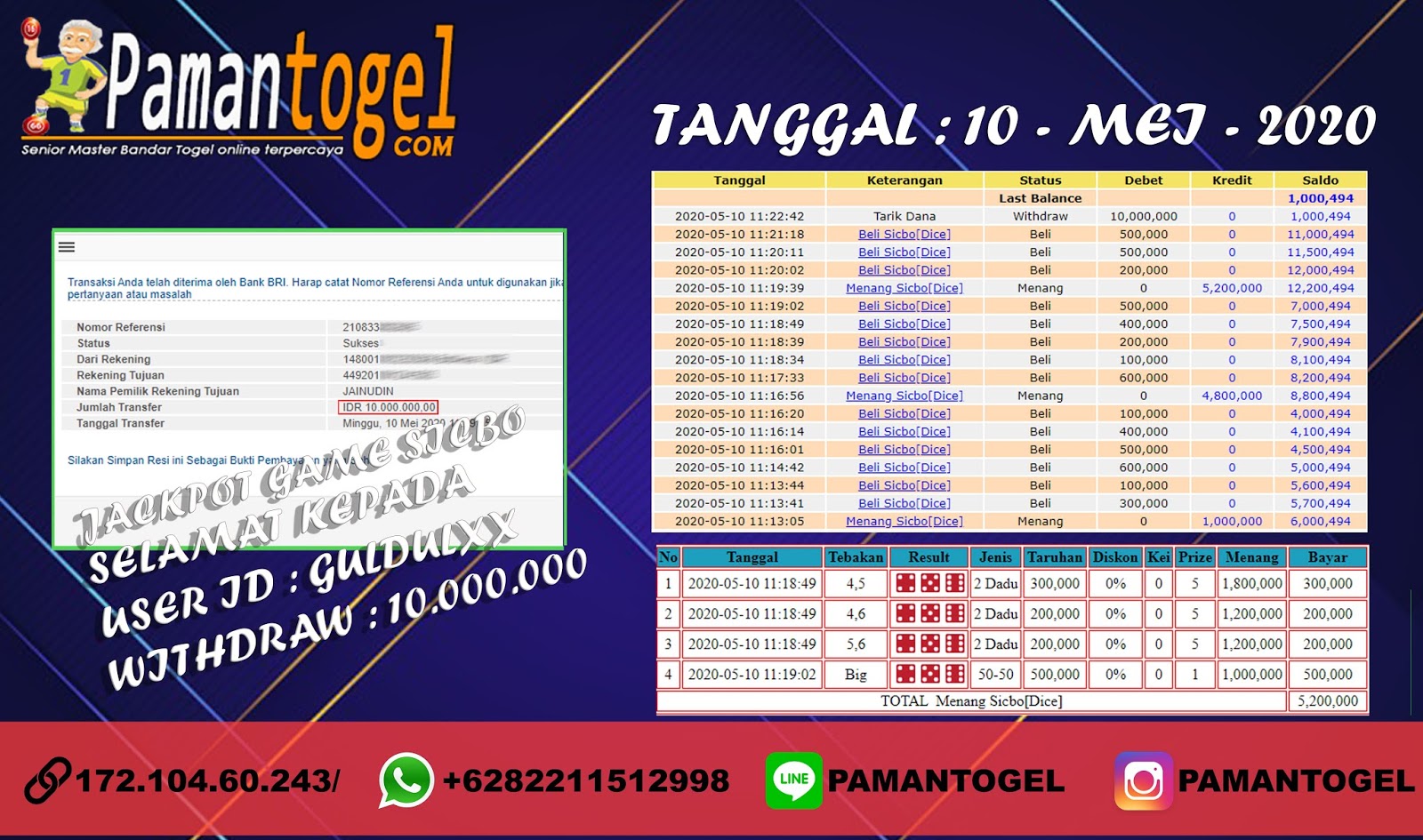 Bukti Pembayaran Jp 2020 Paitopaman