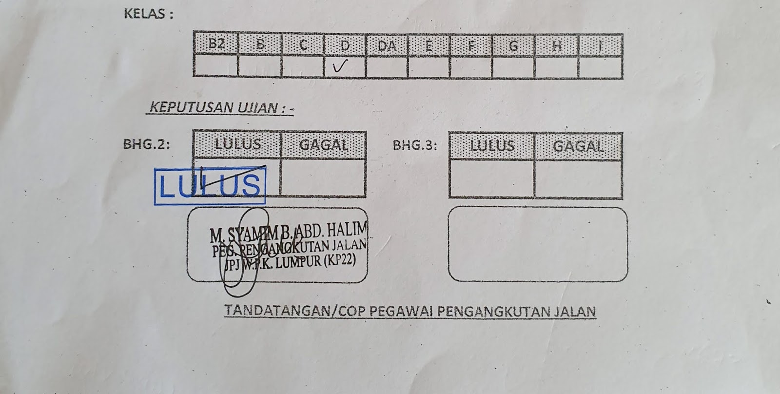 Dapat Lesen Memandu P