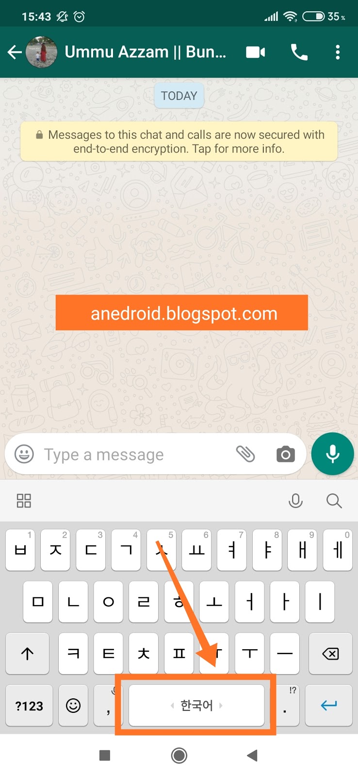 Cara menulis bahasa korea di whatsapp di hp vivo