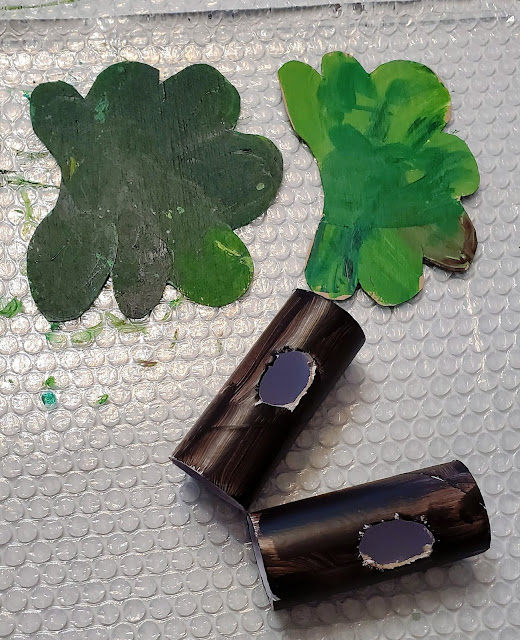 Upcycled spring craft egg carton birds in trees the ReFab Diaries