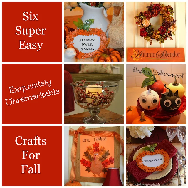 Six super easy Exquisitely Unremarkable Crafts for fall