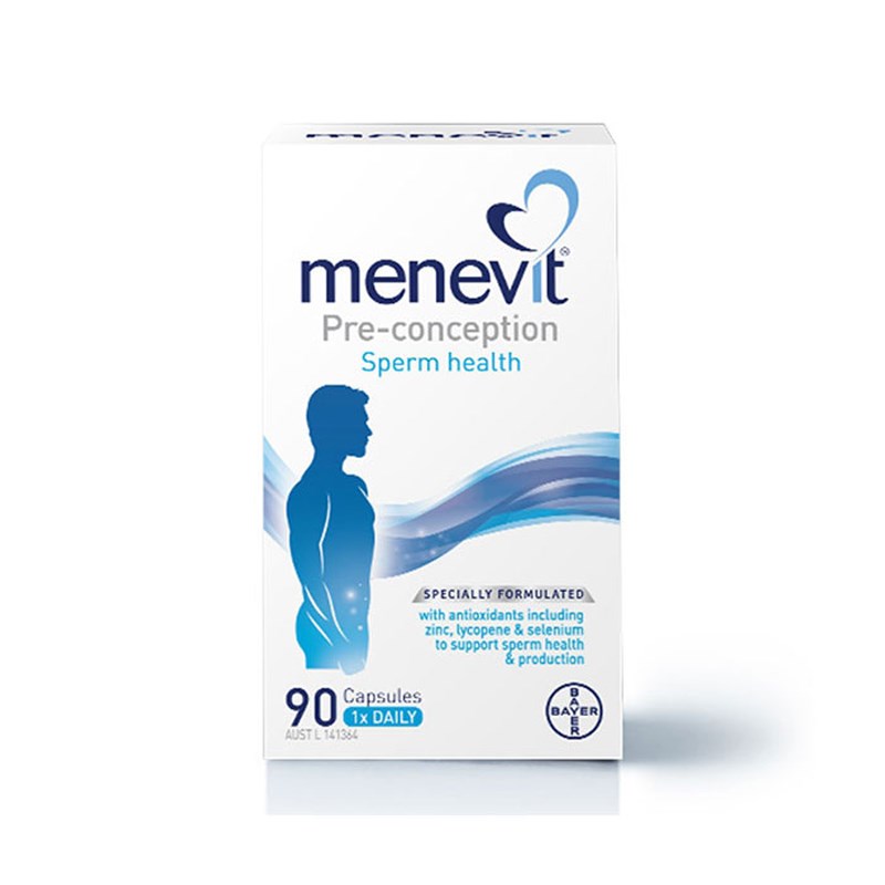 [XẢ HÀNG_DATET11.2022] Bayer Viên uống hỗ trợ chất lượng tinh trùng cho nam giới Menevit 90 viên