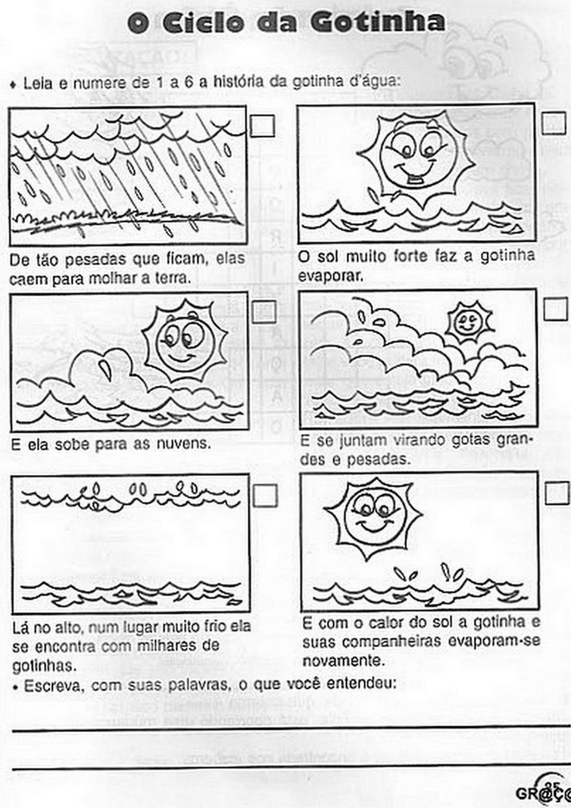 Alfabetizando com "Gr@ç@": água-atividades-1º ano