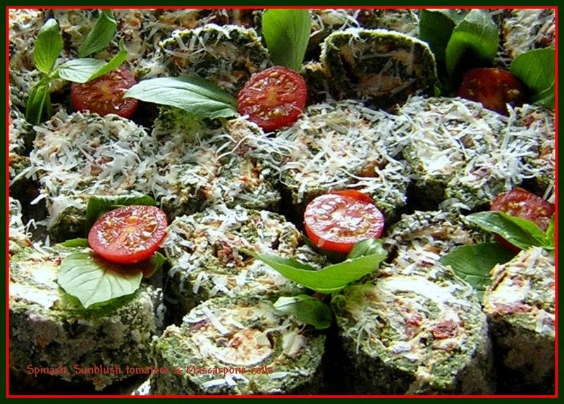 La Différence: Spinach Roulade filled with Mascarpone Cheese & Sun ...
