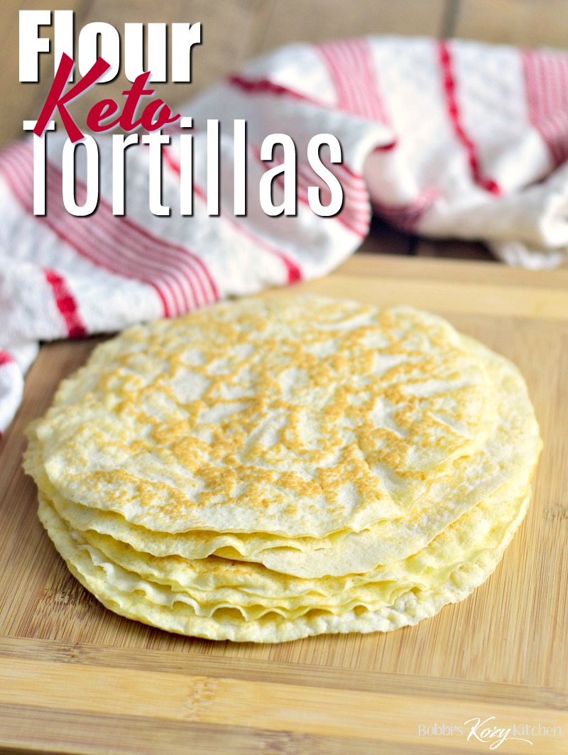 Keto Flour Tortillas - Now you can indulge in your favorite Mexican food dishes with this Keto Flour Tortilla recipe. Tacos, fajitas, enchiladas, and more are waiting for you! #mexican #mexicanfood #keto #lowcarb #bread #tortilla #easy #recipe | bobbiskozykitchen.com