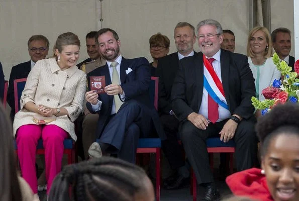 Hereditary Grand Duke Guillaume and Hereditary Grand Duchess Stephanie visited Esch-sur-Alzette, the day before the 2018 National Day