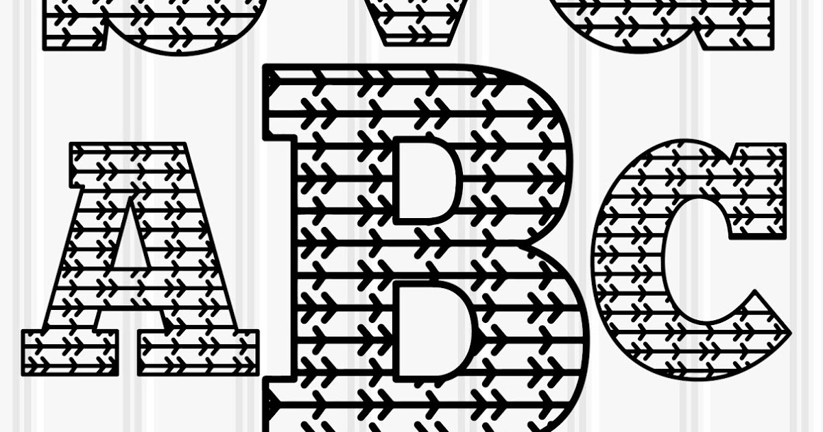 Make It Create Free Cut Files And Printables Free Arrow Svg Letter Set
