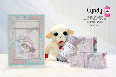 Beautiful baby card with clear blocks filled with candy