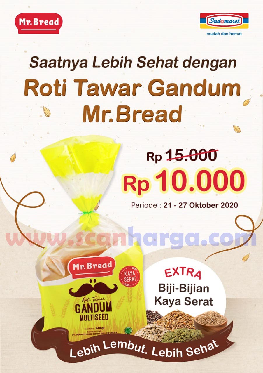 Promo Mr Bread Roti Tawar Gandum Multiseed Harga Cuma Rp 10.000 scanharga