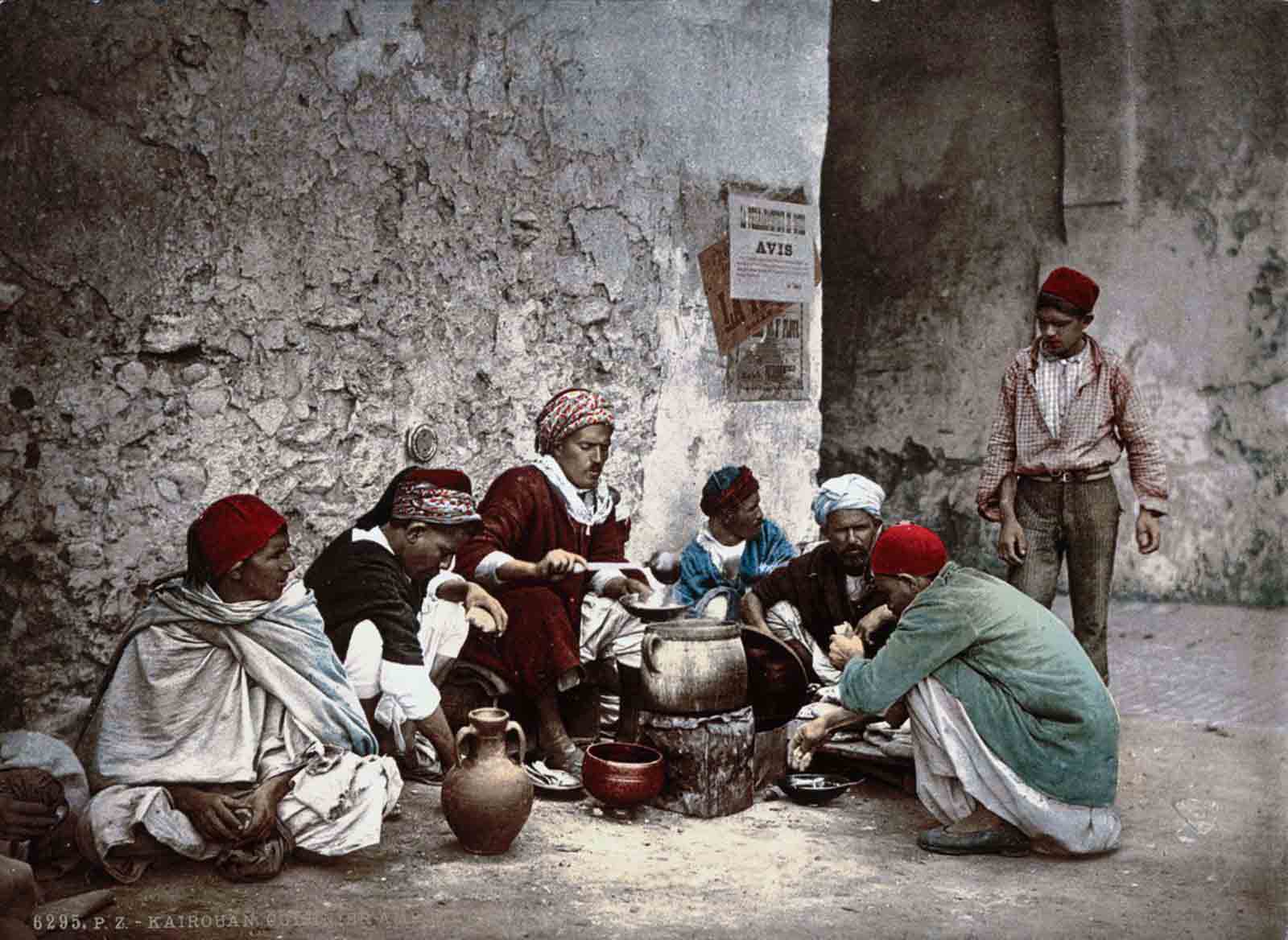 tunisia old color photochrom