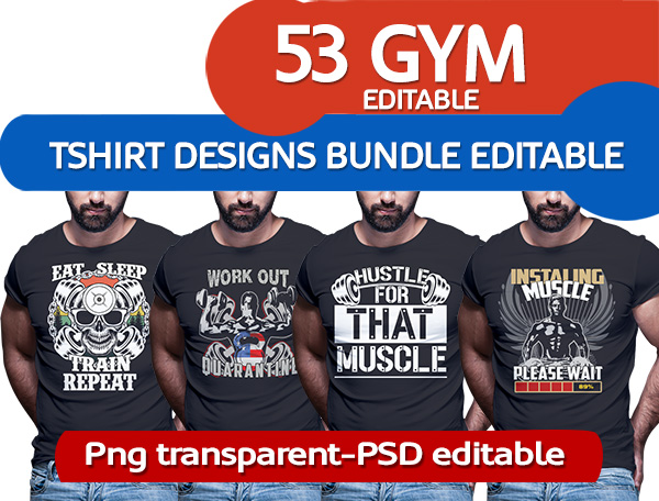 gym fitnes tshirt design bundle