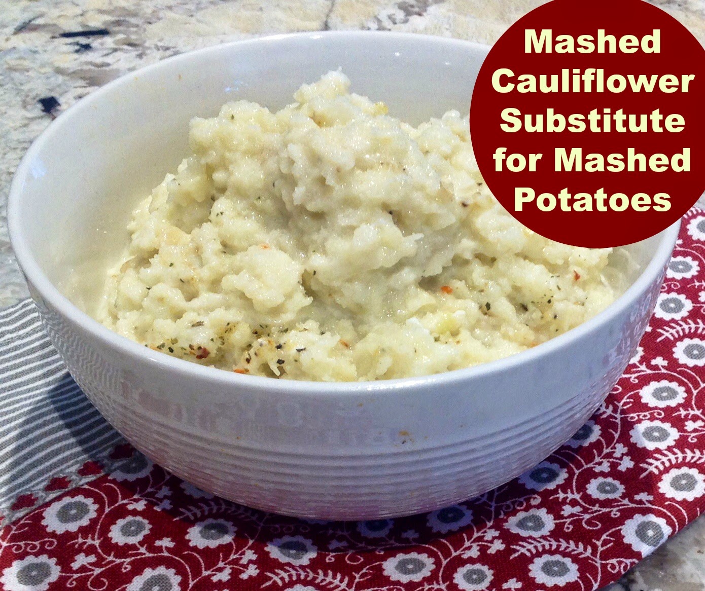 Gluten Free AZ Cauliflower Mock Mashed Potatoes