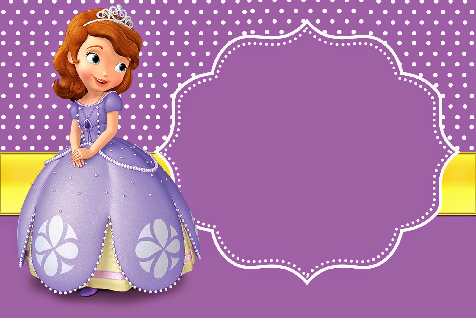 Sofia the First Free Printable Invitations. | Oh My Fiesta! in english