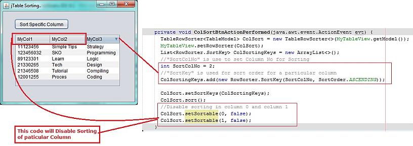 Best Way of JTable Sorting in Java Netbeans with Details - SKOTechLearn Tips Best Way Of Jtable Sorting In Java Netbeans With Details - Skotechlearn Tips