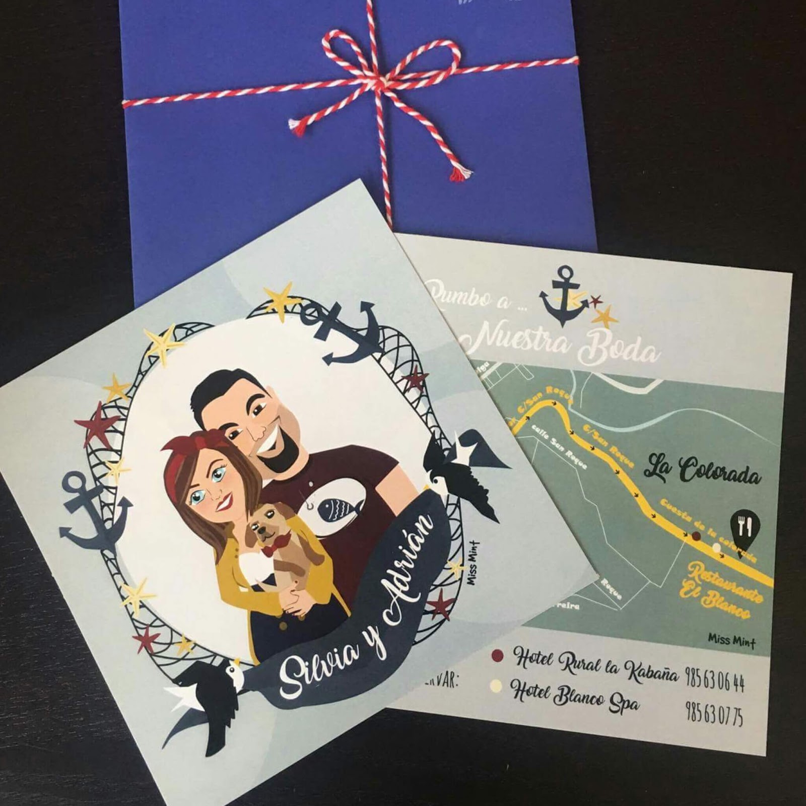 invitaciones de boda personalizadas Ilustraciones personalizadas