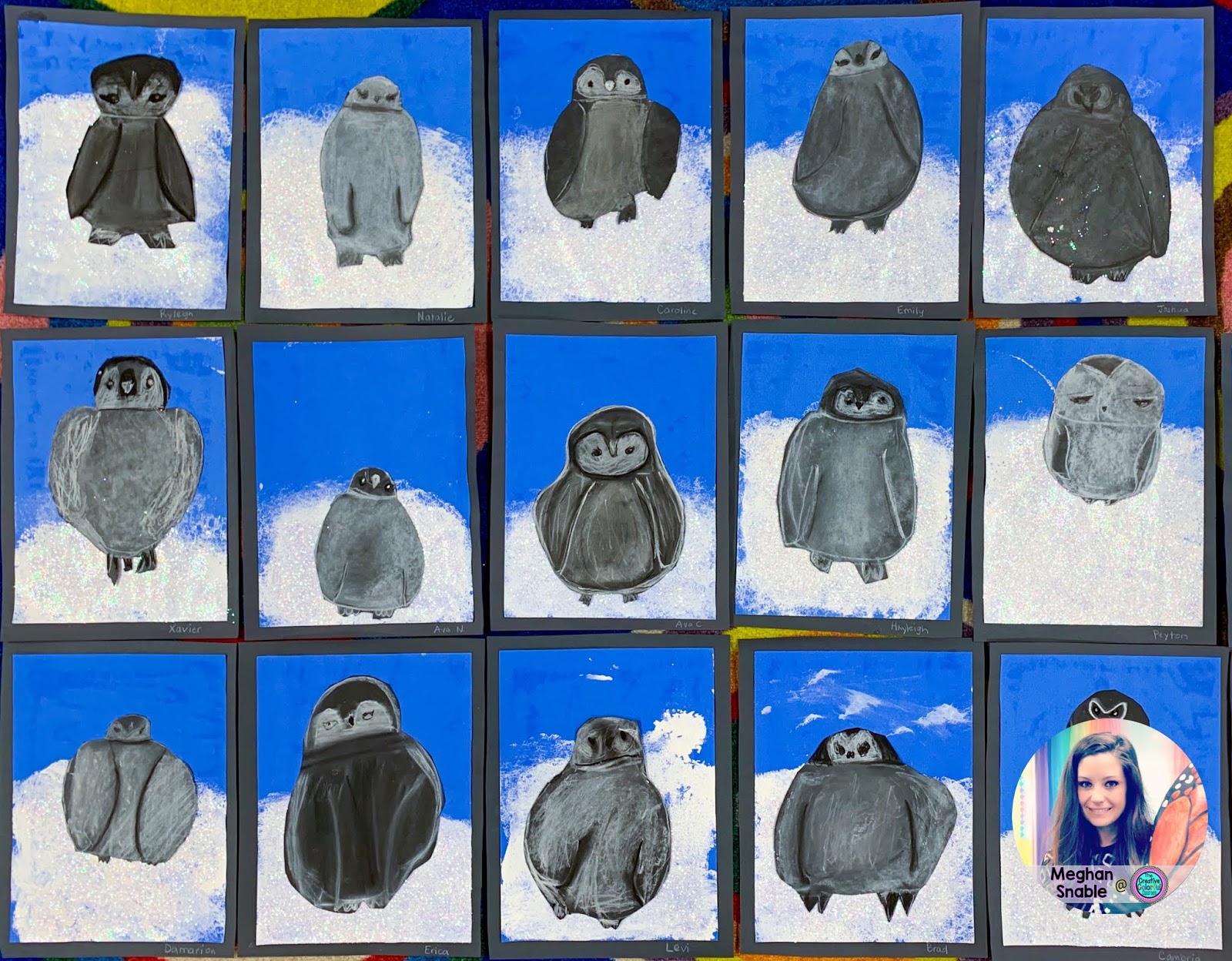 The Creative Colorful Classroom Pastel Penguin Art Project