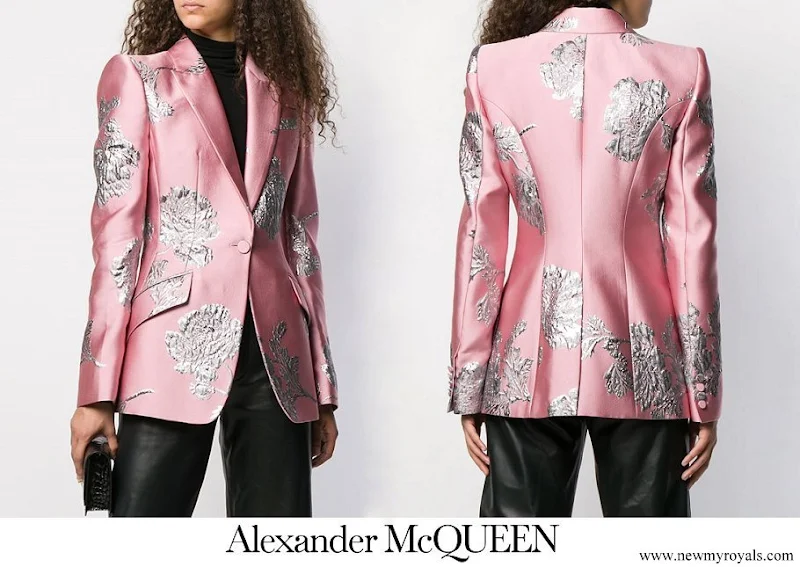 Grand Duchess Maria Teresa wore ALEXANDER MCQUEEN Floral Brocade Blazer