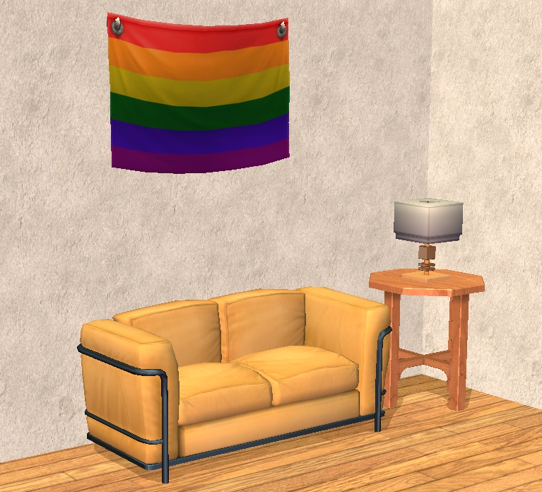The Sims 2 - The Sims 4 Pride Flag For The Sims 2.