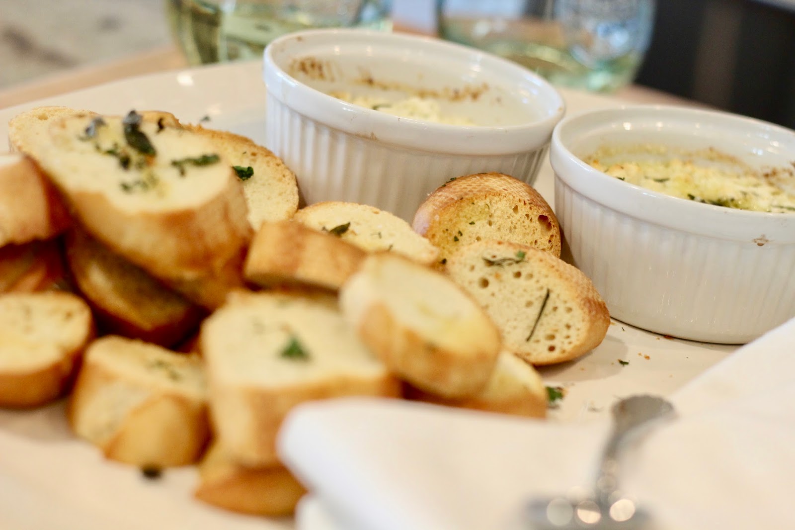 15009 Farmhouse Herbed Lemon Goat Cheese Dip with Toasted Baguette