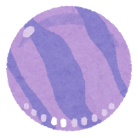 おはじきのイラスト（紫）