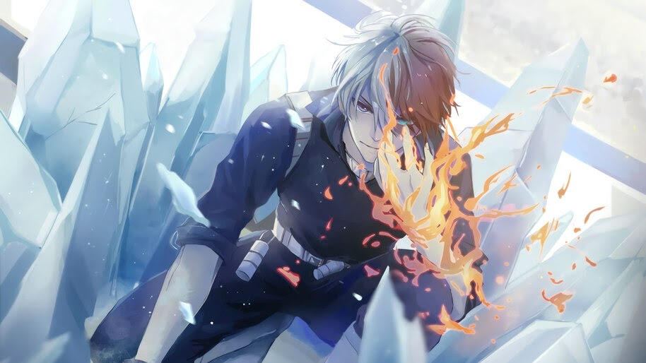 Shoto Todoroki, Fire, Ice, My Hero Academia, 4K, #6.1466
