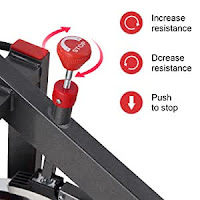 Adjustable friction resistance with twist Tension Knob on VIGBODY HL-S801 Indoor Cycle Spin Bike, image