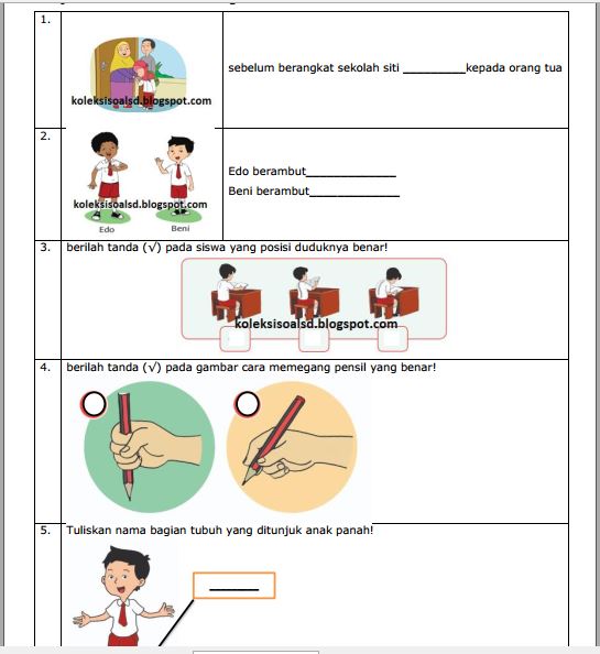 Download Gratis Kumpulan Soal Penilaian Harian / Ulangan