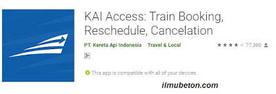 KAI access aplikasi pesan tiket kereta api