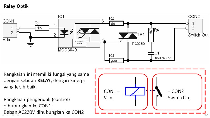 Inilah Rangkaian Saklar Elektronik Yang Dikopel Secara Optik Pengganti