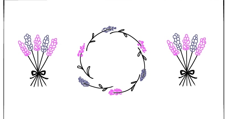 簡単なラベンダーの花のイラストの描き方 ボールペンイラストと水彩 遠北ほのかのsurariru