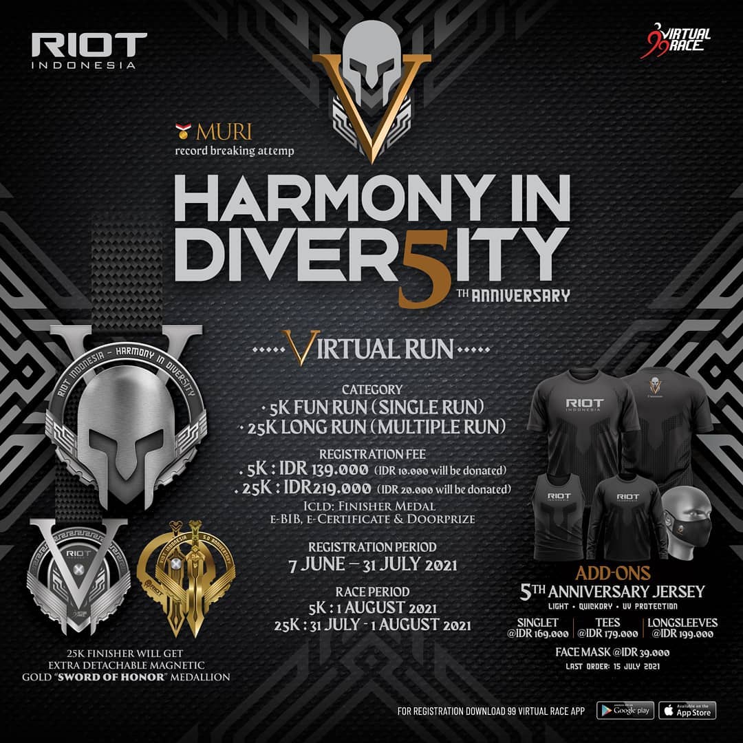 🔍 RIOT 5th Anniversary Virtual Run • 2021 RIOT 5th Anniversary Virtual Run • 2021