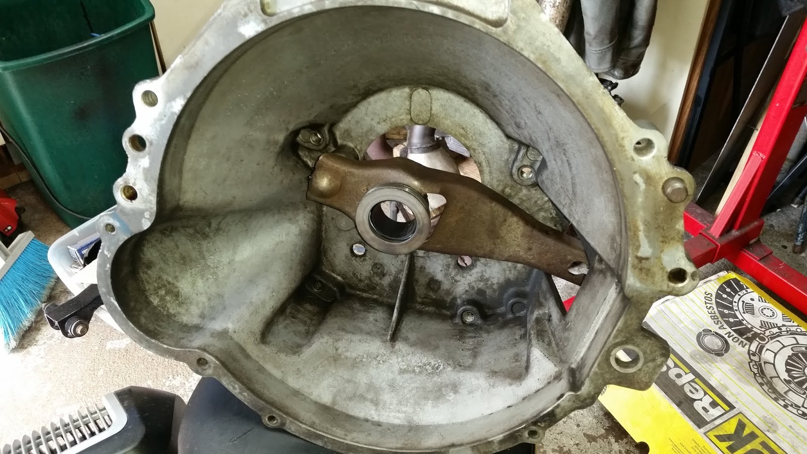 Flywheel, clutch, bell housing and some other details