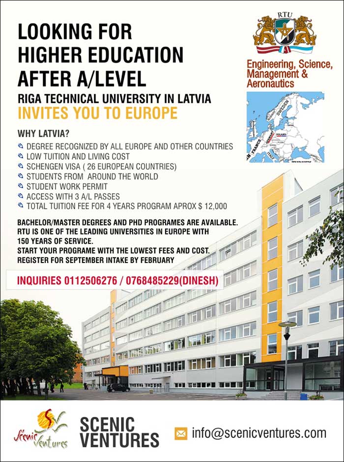 BACHELOR/MASTER DEGREES AND PHD PROGRAMES ARE AVAILABLE. RTU IS ONE OF THE LEADING UNIVERSITIES IN EUROPE WITH  150 YEARS OF SERVICE. START YOUR PROGRAME WITH THE LOWEST FEES AND COST. REGISTER FOR SEPTEMBER INTAKE BY FEBRUARY