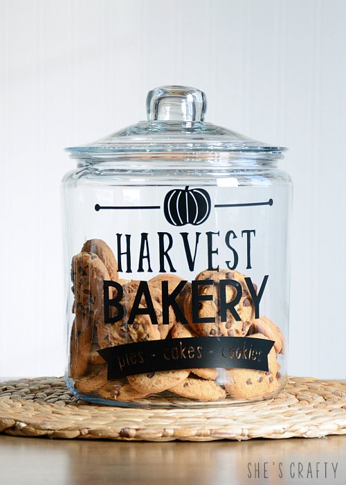 Personalized Bakery Theme Glass Cookie Jar