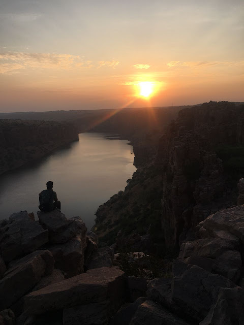 Penna river view from Gandikota during Sun raise