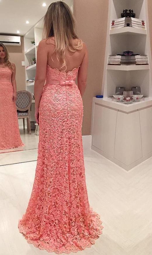 vestido de festa cor pessego